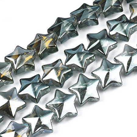 Electroplate Glass Beads Strand EGLA-S188-18-A02-1