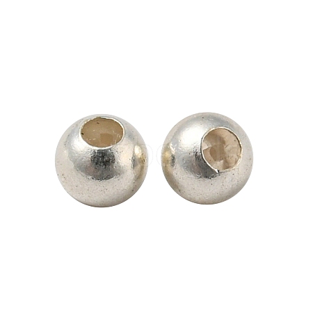 925 Sterling Silver Stopper Beads STER-I016-106A-S-1