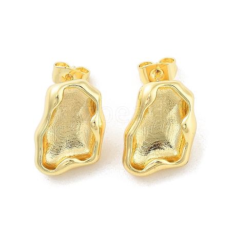 Rack Plating Brass Stud Earring EJEW-C078-01A-G-1