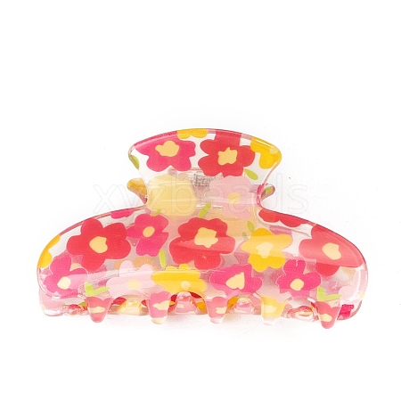 Flower PVC Claw Hair Clips LS-PW-WG88AB0-03-1