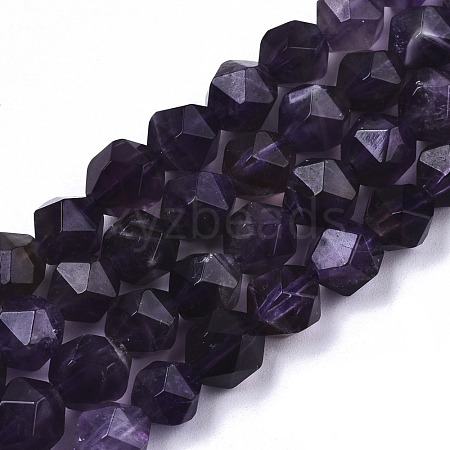 Natural Amethyst Beads Strands G-N328-029-1