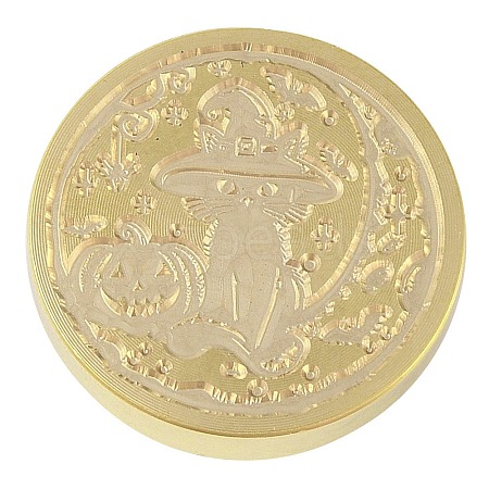 Halloween Wax Seal Brass Stamp Heads AJEW-I068-A05-1