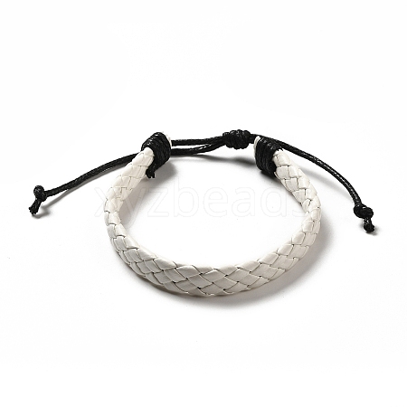 PU Imitation Leather Braided Cord Bracelets for Women BJEW-M290-01D-1