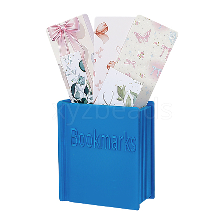 Plastic Book-shaped Bookmark Holder AJEW-WH0609-623B-1