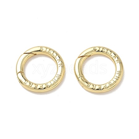 Brass Spring Gate Rings KK-E796-11G-1