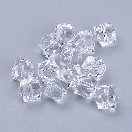 Transparent Acrylic Beads X-TACR-Q259-14mm-V01-1