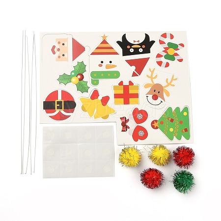 DIY Christmas Theme Paper Cake Insert Card Decoration DIY-H108-12-1