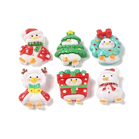 Christmas Opaque Resin Decoden Cabochons RESI-S391-09-1