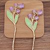 Ancient Style Alloy with Enamel Hair Stick Findings PW-WGE2409-06-1