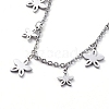 (Jewelry Parties Factory Sale)304 Stainless Steel Pendant Bib Necklaces NJEW-G334-09P-2
