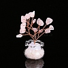 Natural Rose Quartz Chips Tree Decorations PW-WG5CB05-03-1