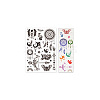Boho Style Feather Plastic Clear Stamps DIY-WH0584-0002-8