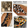 Biyun 100Pcs 2 Style Painted Natural Wood European Beads WOOD-BY0001-02-7