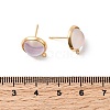 Brass Glass Stud Earrings KK-F916-04G-3