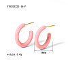 Simple and Elegant Stainless Steel C-shaped Stud Earrings KI0943-6-1