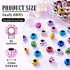 100Pcs UV Plating Opaque Acrylic European Beads PACR-TA0001-32C-4