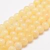 Natural Honey Jade Bead Strands G-K153-B12-10mm-1