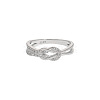 Knot 925 Sterling Silver Micro Pave Clear Cubic Zirconia Finger Rings for Women FS-WG39CEA-01-3
