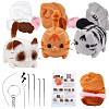 1 Set Cat Needle Felting Kit DIY-SC0030-17B-1
