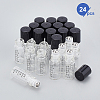 BENECREAT 24Pcs Transparent Glass Roller Ball Bottles MRMJ-BC0003-36-4