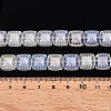 Electroplate Transparent Glass Beads Strands EGLA-N017-03A-4