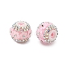 Bling Resin Rhinestone Flower Beads OACR-D310-01P-D-1