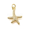 Brass Micro Pave Clear Cubic Zirconia Pendants KK-Q040-01E-G-1