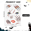9 Sheets 9 Styles Halloween Temporary Face Tattoos STIC-WH0003-005-2