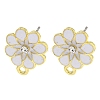Rack Plating Alloy Stud Earring Finding FIND-C053-07G-04-1
