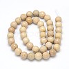 Natural Riverstone Round Bead Strands G-O094-10-6mm-3