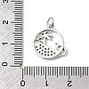 Brass Micro Pave Cubic Zirconia Pendants KK-P343-01A-P-3