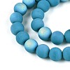 Frosted Opaque Glass Beads Strands GLAA-T032-P8mm-MBB13A-3