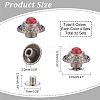 32 Sets 8 Colors Alloy Buttons DIY-NB0007-45B-3