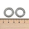 Skull Ring 316 Surgical Stainless Steel Hoop Nose Rings EJEW-G416-19B-AS-5