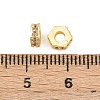 Brass Micro Pave Clear Cubic Zirconia European Beads KK-C142-11A-G-3