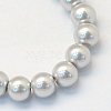 Baking Paint Pearlized Glass Pearl Round Bead Strands X-HY-Q330-8mm-62-2