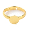 Rack Plating Adjustable Brass Ring Findings KK-F090-08G-02-2