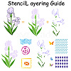 Globleland 1 Sheet PVC Plastic Stamps with 1Pc Carbon Steel Cutting Dies Stencils and 1 Set PET Drawing Painting Stencils DIY-GL0009-02-3