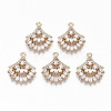 Brass Micro Pave Cubic Zirconia Pendants X-KK-S359-001A-RS-1