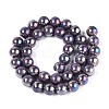Electroplate Opaque Glass Beads Strands LS-GLAA-T032-P10mm-AB15-2