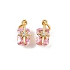Brass Pave Cubic Zirconia Pendants KK-H078-33G-05-1