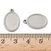 304 Stainless Steel Pendant Cabochon Settings STAS-D127-18B-P-3