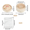 Round Bamboo Steamer Self-Draining Soap Box AJEW-GA0005-86-2