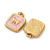 304 Stainless Steel Enamel Pendants STAS-U061-37G-A03-2