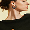 1Pair Alloy Rhinestone Hoop Earrings EJEW-LP0012-05A-1