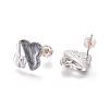 Real 18K Gold Plated Brass Stud Earring Findings LS-KK-L180-117A-2