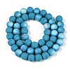 Frosted Opaque Glass Beads Strands GLAA-T032-P8mm-MBB13A-2