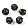 Handmade Gold Sand Lampwork Beads LAMP-T019-12mm-04-1
