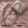European 304 Stainless Steel Double Link Chain Necklaces for Women OE0950-4-1
