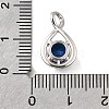 925 Sterling Silver Pave Cubic Zirconia Pendants STER-V001-03P-09-3